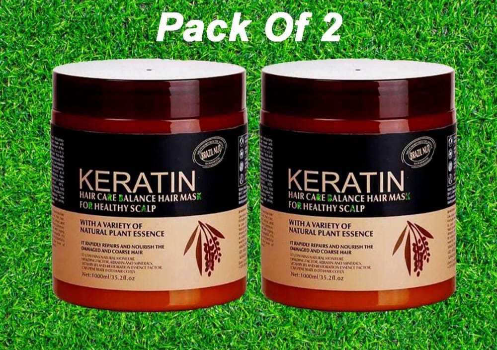 Buy 1 Get 1 free Brazil Nut Keratin Hair Mask 1000ML,Pack Of 2 Items ,(Original)