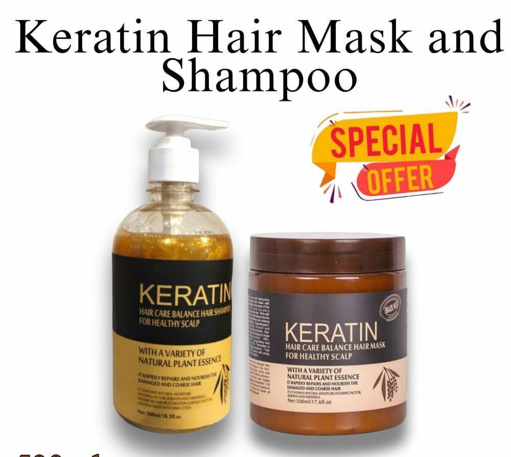 Deals Keratin Brazilian Hair Mask+Shampoo