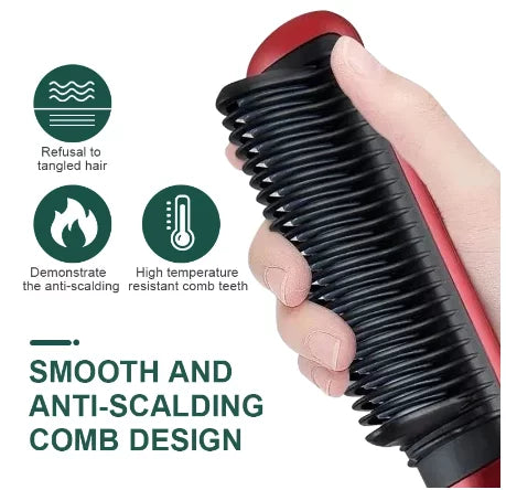 Straightener Comb Hair Curly Detangling Brush Professional Multifunctional 2 In 1 For Women & Men