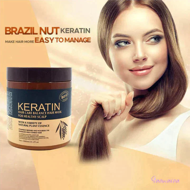 Buy 1 Get 1 free Brazil Nut Keratin Hair Mask 1000ML,Pack Of 2 Items ,(Original)